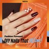 MEFA Fall Gel Nail Polish Set, 12 Colors Burgundy Red Gel Polish Set Flash Dark Red Glitter Nail Polish Gel Orange Shimmer Nude Brown Blue Yellow Gel Nail Gifts for Women Girl