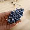 Aimimier Flower Crystal Hair Barrettes Shiny Rhinestone Hair Spring Clips Gem Hair Pins Bridal Hairpiece Wedding Hair Accessories for Women (Blue)