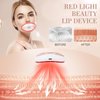 Lip Plumper Device Red Light Therapy, 2 in 1 Lip and Eye Care Tool with Heated for Anti-Aging, Smooth Lip Wrinkles, Lip Plumper Device and Reduce Dark Circles, 4 Levels Heating Temps