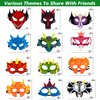 Zalmoxe Felt Dragon Dinosaur Masks for Kids Dinosaur Birthday Party Decorations Supplies Halloween Masks Dress-Up Costumes for Boys Girls(12B)