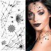 Supperb® Temporary Tattoos - Horror Cobweb Spider Web Halloween Face Tattoos (Set of 2) Tribal Swirls ST-26