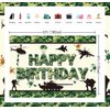 Army Birthday Party Decorations ,Camouflage Party Decorations,Include Camo Happy Birthday Backdrop Banner Military Camo Balloon Garland Arch Kit for Boys Adult Men Birthday Party Supplies (Green)