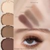 HOSAILY 4 in 1 Color Matte Eyeshadow Palette High Pigmented Natural Nude Eyeshadow Makeup Palette Long Lasting Eyeshadow Palette with Eyeshadow Brush