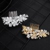 Suandsu Hair Comb Rhinestones Side Combs Crystal Bridal Hair Piece Accessories Silver
