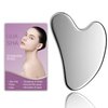 EDCBMB Stainless Steel Gua Sha Facial Tools Metal Silver Guasha for Face Chin & Jawline Sculpting Eyes Neck Body Tighten Skin Massage Skin Care Gifts