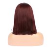 Dorabeauty Short Bob Wigs Color Burgundy #99j Human Hair Lace Front Wigs for Black Women 130% Density 12" Inch Pre Plucked Hairline with Baby Hair