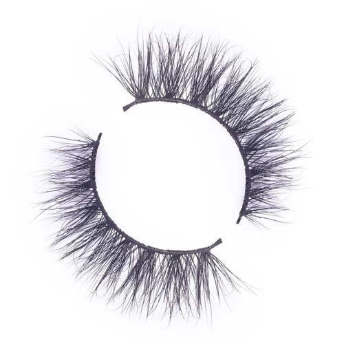 Miss Kiss 1 Pair Lashes 3D Mink Lash Cross Natural Look Eye Lashes Soft Fluffy False Lash Cat Eye Fake Eyelashes Wispy Handmade Eye Lashes Strips Pack Can be Reusable 12 MM