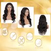 TESSHAIR 13x4 Body Wave Lace Front Wigs Human Hair Pre Plucked for Black Women, 180% Density Glueless HD Transparent Lace Front Wigs Human Hair Wig with Baby Hair (24 Inch)