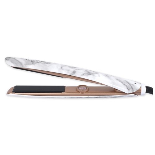 Hair Straightener, 1 Inch Ceramic Flat Iron for Hair, 2 in 1 Straightener and Curler, Auto Shut Off,Dual Voltage Travel Flat Iron,Best 1 Inch Flat Iron to Ease Frizz,Salon Quality (White Marble)