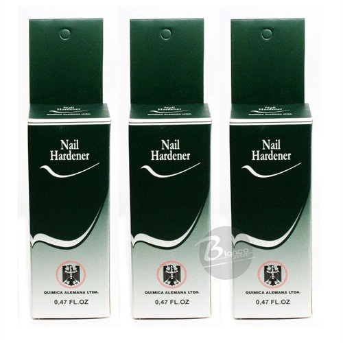 Quimica Alemana Nail Hardener 0.47oz (Pack of 3) w/Free Nail File