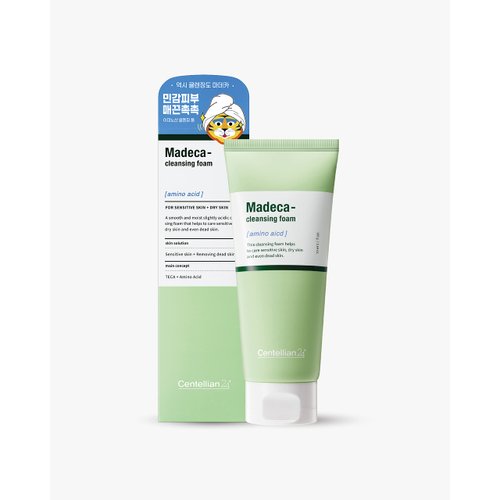 CENTELLIAN 24 Cleansing Foam with Centella Asiatica, TECA, Amino Acid - Korean Skin Care Hypoallergenic Face Wash - Gentle, Exfoliating Daily Cleanser (5.64 oz) by Dongkook Pharmaceutical