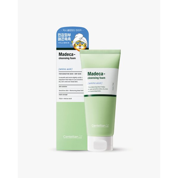 CENTELLIAN 24 Cleansing Foam with Centella Asiatica, TECA, Amino Acid - Korean Skin Care Hypoallergenic Face Wash - Gentle, Exfoliating Daily Cleanser (5.64 oz) by Dongkook Pharmaceutical