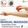 LEZER Trigger Massage Point, Manual Massage Ball, Hip Hook, Muscle Knot Release Tool, Deep Tissue Relief, Hip Flexor Iliacus Back Psoas Hand Foot Myofascial, Physical Therapy, 2.9 inｘ2.1 in（Orange）