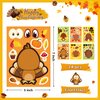 Funnlot Thanksgiving Games, 3 in 1 Thanksgiving Party Games for Kids Thanksgiving Stickers Thanksgiving Games and Activities Thanksgiving Bingo