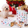 Clabby 24 Pieces Paw Bags Gift Bags Dog Party Favors Puppy Dog Paw Print Treat Bags Paper Dog Goodie Bag for Dog Pet Party Favors 5.9 x 3.1 x 8.3 Inch