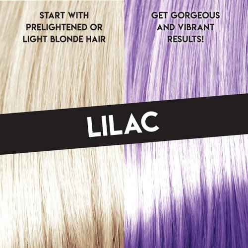 Color Lux Direct Vibes Semi-Permanent Hair Color, Lilac, Vibrant & Long-Lasting Shade, Ammonia-Free, Vegan, Sulfate-Free, Paraben-Free, 8 fl oz