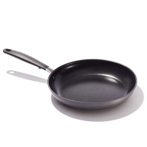 OXO Good Grips 10" Frying Pan Skillet, 3-Layered German Engineered Nonstick Coating, Stainless Steel Handle with Nonslip Silicone, Black