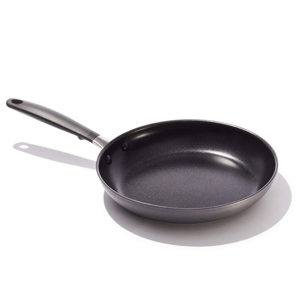 OXO Good Grips 10" Frying Pan Skillet, 3-Layered German Engineered Nonstick Coating, Stainless Steel Handle with Nonslip Silicone, Black