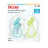 Nuby Soft Silicone Gum Massager with Hygienic Case, 2-Pack, 3 m+