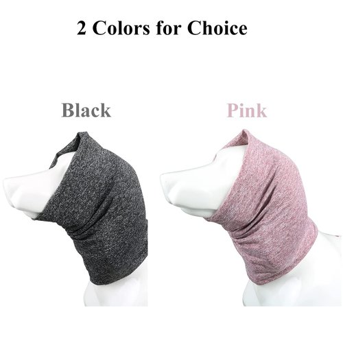 QIYADIN Pet Soft Snoods for Dogs, Quiet Ears Muffs Thunder Hat for Dog, Calming Dog Hood for Noise Protection, Anxiety Relief Head Wrap Ear Cover for Dog and Cats (Small, Black)