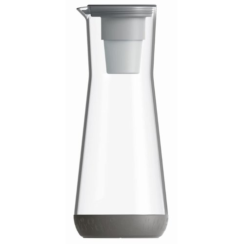 Hydros Water Filter Pitcher, 40 oz Slim Design, Patented Fast Flo Tech, Dishwasher Safe, Fills in Just 40 Seconds, BPA Free, 5 Cup Capacity, Grey