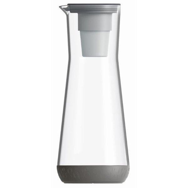 Hydros Water Filter Pitcher, 40 oz Slim Design, Patented Fast Flo Tech, Dishwasher Safe, Fills in Just 40 Seconds, BPA Free, 5 Cup Capacity, Grey