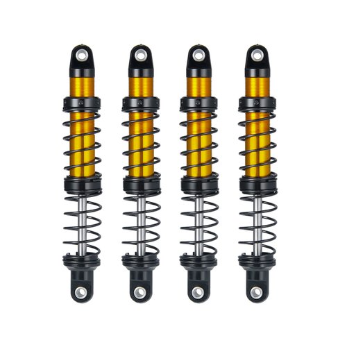 SWX 4PCS RC Shock Absorber Adjustable Assembled RC Damper Aluminum Alloy for 1/10 RC Crawler Car Axial SCX10 90046 D90 TRX4 Wraith (90mm)