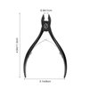 FERYES Precision Toenail Clipper for Thick or Ingrown Toenails, 4R13 Stainless Steel Nail Cutter, Manicure Pedicure Clipper - BLACK