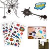 24pcs Halloween Craft Stickers for Kids, Waterproof Spider Web Spider Stickers Colorful Spider Themed Decal Halloween Label Stickers for Water Bottle Laptops Phone Case Luggage Guitar