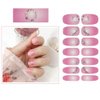 SIUSIO 112pcs 8 Sheets Full Nail Wraps Stick on Gel Nail Polish Strips Stickers Elegant Gradient Glitter Nail Adhesive DIY Nail Art Sticker with 1PCS Crystal Glass Nail Files for Women Girls