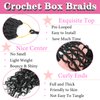 Box Braids Crochet Braids Curly Ends 14 Inch Goddess Box Braids Crochet Hair Synthetic Crochet Hair Extensions (14(8Packs), 1B)