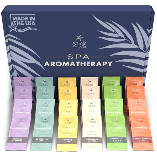 STAR SPLASH Hot Tub Aromatherapy Multipack – Set of 24 Relaxing Bath or Spa Scents Including Lavender, Eucalyptus Mint, Vanilla, Coconut Yuzu, and More – Paraben-Free, Hot Tub Accessories for Adults