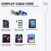 2 Pack USB-A to USB-C Car Carplay Cable for iPhone 16/15,iPhone 16/15 Plus, iPhone 16/15Pro , iPhone16/15Pro Max Carplay USB C Cord,iPad usb C Cable 10th, iPad Air Car Charger Cable Cord (White)