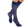 Stylish & Comfortable 15-20mmHg Compression Knee High Stockings, 3 Pairs - Made in USA, Navy, Queen - Made in the USA