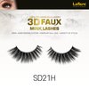 Laflare Silk Lashes 3D FAUX MINK Eyelashes, Light, Reusable, Handmade, Natural Looking, Professional Easy to Apply Eyelashes in a Knitted Style3-3 PACKS BUNDLE SPECIAL (3, SD24H)