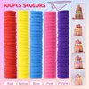 Nafaboig Hair Accessories for Girls, 24 Colors(about 2000Pcs) Mini Rubber Bands with 100pcs Small Cotton Toddler Hair Ties, 5Pcs Square Colorful Ponytail Elastic Hair Ties and 4 Hair Styling Tools