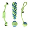 Depets 4PCs Dog Rope Toy, Assorted Puppy Rope Chew Toys, Durable Rope Knot Dog Toy, Puppy Teething Playing Toys for Small Dogs Puppies