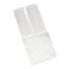 Restaurantware Flat Bottom Heat Seal Sandwich Bags Heat Sealable Food Bags - Gusset Bag with Paper Insert - Clear - 4 x 4 x 9 Inch - 100ct Box - Bag Tek