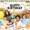 Avezano Construction Birthday Backdrop Banner Construction Theme Birthday Party Decorations Excavator Happy Birthday Banner for Boys Kids Birthday Supplies 70.8 x 43.3 Inch