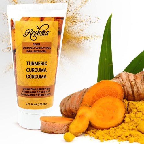 Reshma Beauty Turmeric Scrub | Dual Action Cleanser Face & Body Scrub | Gentle for All Skin Types and Dull Skin| Hydrating and Exfoliating | Enhances Natural Glow |Cruelty Free (Pack of 1)