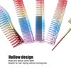 5 Pieces Rainbow Hair Comb, Rat Tail Comb Pintail Comb, Wide Tooth Detangling Comb and Anti-Static Heat Resistant Styling Comb for Most Hair Types