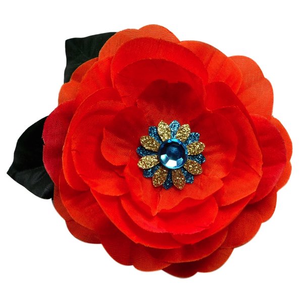 Island Princess Tropical Flower Orange Hair Clip
