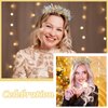 CIEHER 40th Birthday Crown 40 & Fabulous Birthday Headband, 40th Birthday Gifts for Women Friends, 40th Birthday Decorations for Women - Gold
