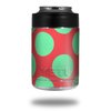Kearas Polka Dots Green On Salmon - Decal Style Skin Wrap fits Yeti Rambler Colster and RTIC Can (Cooler NOT Included)