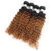 Ombre Body Wave Human Hair 4 Bundles Deep Wave Human Hair Weave 1B/30 Human Hair Extensions (18 18 18 18, T1B/30)
