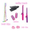 MEGAFUN Little Girls Beauty Hair Salon Toy Kit with Toy Hairdryer, Mirror & Other Accessories, Fashion Pretend Makeup Set for Kids