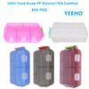 YEEHO Pill Case (5 Pack) - Portable Small Supplements Tablet Container Box with 10 Compartments - Medicine Capsule Vitamin Fold Flip Organizer Dispenser Holder Storage for Travel Trip Pocket Purse
