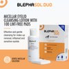THEA PHARMA Blephasol Duo 100ml Eyelid Cleansing Micellar Lotion with 100 Cotton Pads for Daily Eyes Care | Preservatives Free | Suitable for Contact Lens Wearers