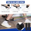 Resistance Bands Set, Himaly Exercise Bands Strength Training Fitness Bands Workout Bands Resistance Elastic Bands with Legs Ankle Straps, Door Anchor, Handles & Carry Bag for Home Outdoor Workouts