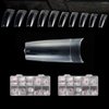 1000pcs Clear French False Nails Tips Press on Fake Nails Half Cover Acrylic Nails Artificial Nails Extension 10 Sizes for Nail Salons and DIY Nail Art(2x500pcs)